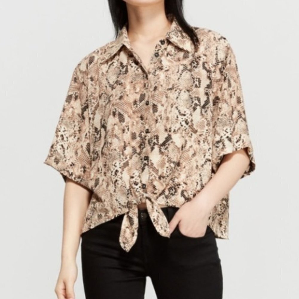 NWT Sanctuary Snake Python Print Top